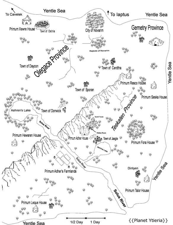 Ytieria Planet Map